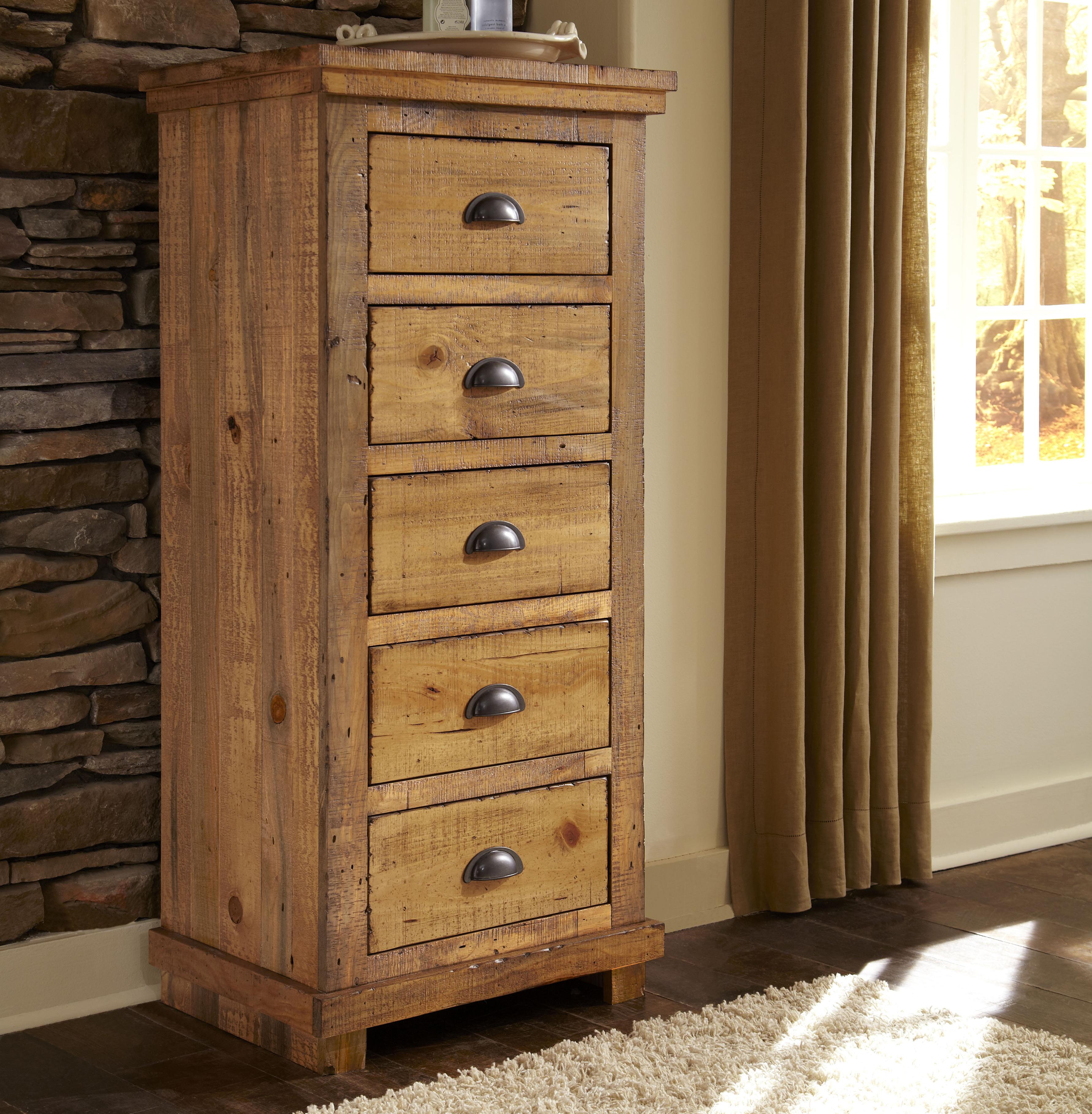 Progressive Furniture Willow Distressed Pine Lingerie Chest Lindy's